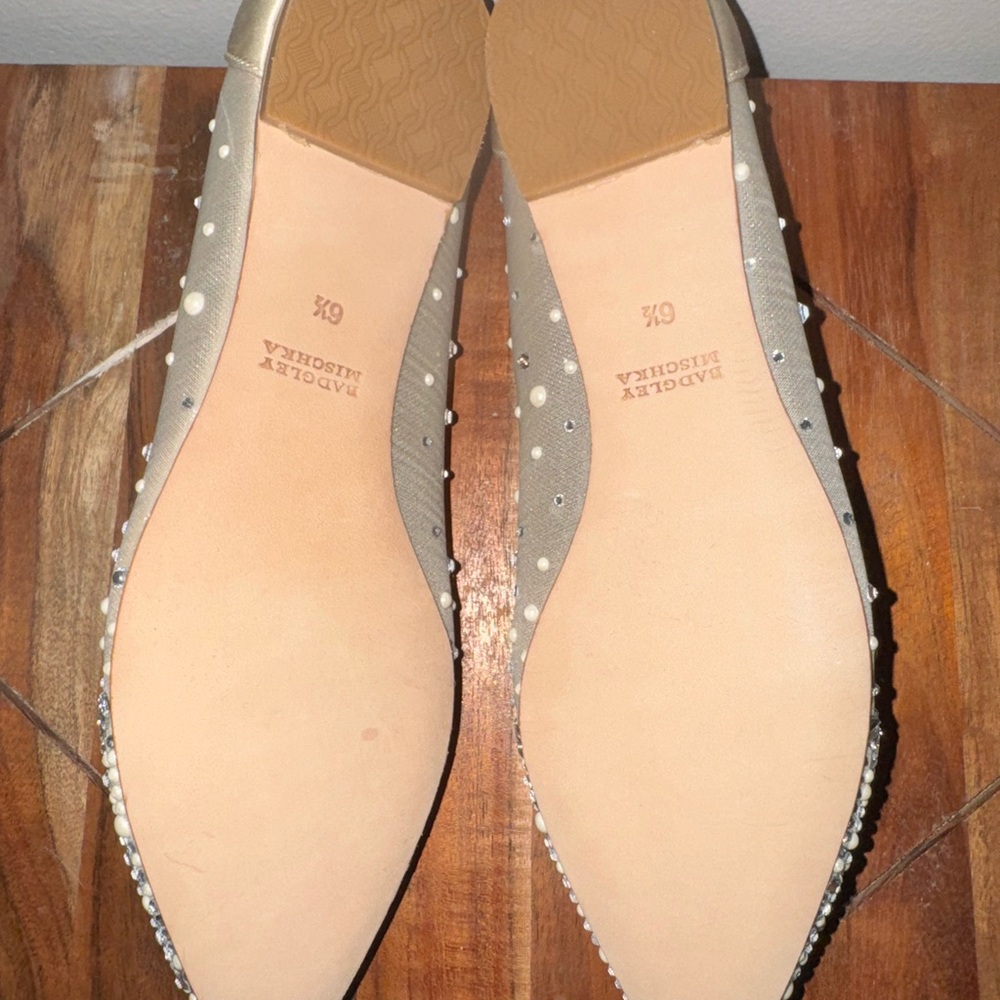 BADGLEY MISCHKA Babette Womens Satin Slip-on Ballet Flats In Multi - Picture 6 of 6